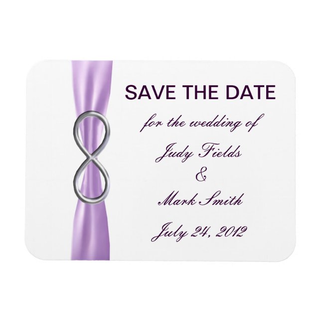 Lavender Infinity Save The Date Magnet (Horizontal)