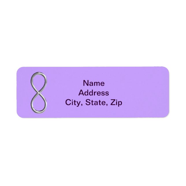 Lavender Infinity Wedding Address Labels (Front)