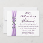Lavender Infinity Wedding Bridesmaid Card