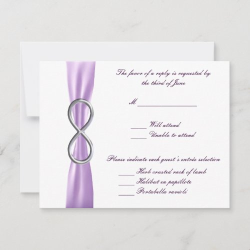 Lavender Infinity Wedding Response Card