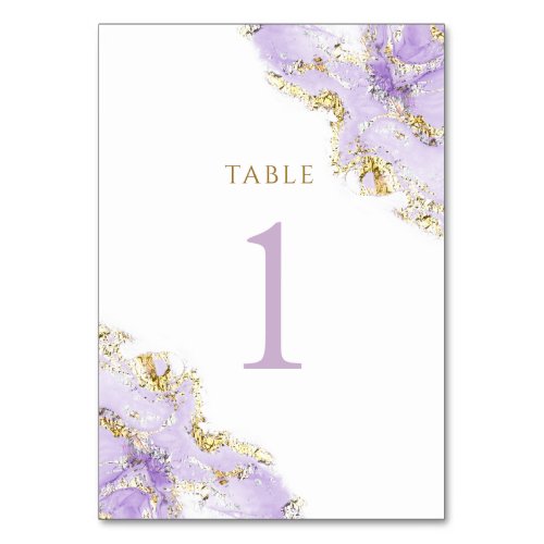lavender ink Table Number 1