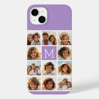 Lavender Instagram Photo Collage Custom Monogram Case-Mate iPhone 14 Plus Case