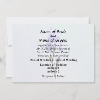 Lavender Iris and Buds Invitation
