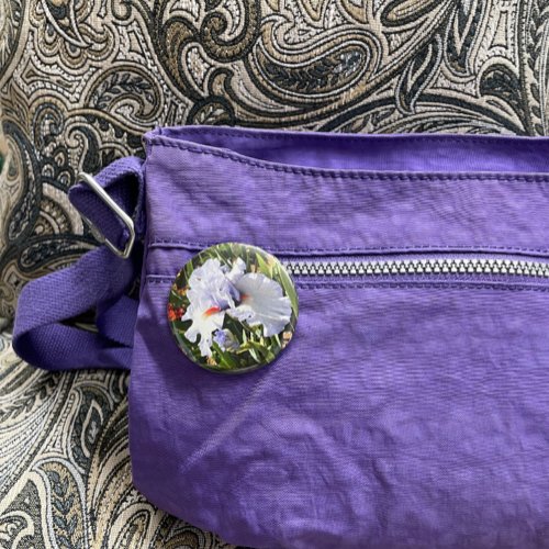 Lavender Iris Button