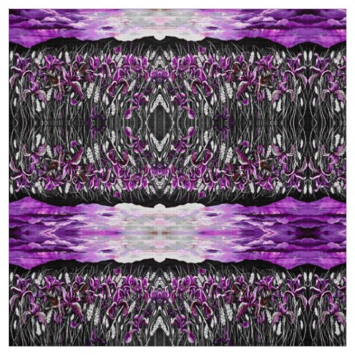 Lavender Iris Storm Fabric