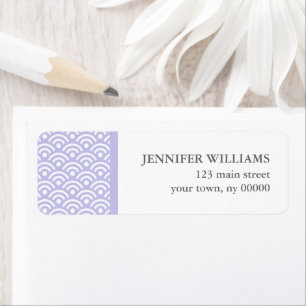 Lavender Japanese Seigaiha Pattern Label