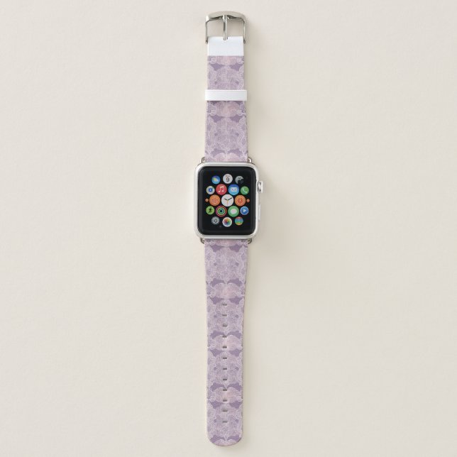 Lavender Lace AI art  Apple Watch Band (Front)