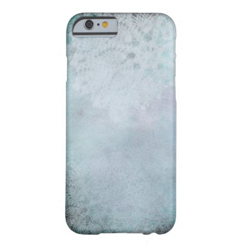 Lavender Lace and Teal Stamped Design Barely There iPhone 6 Case