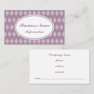 Lavender Lace Print Business Card