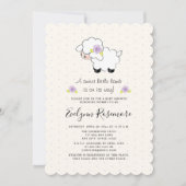 Lavender Lamb Baby Shower Invitations (Front)