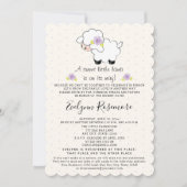 Lavender Lamb Drive By Baby Shower Invitations (Front)