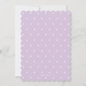 Lavender Lamb Drive By Baby Shower Invitations (Back)