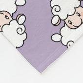 Lavender Lamb Sheep Fleece Blanket (Corner)