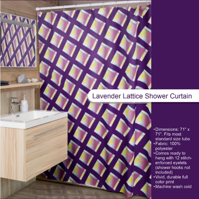 Lavender Lattice Shower Curtain (Creator Uploaded)