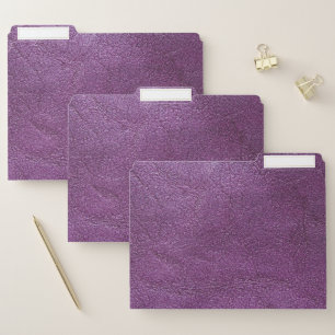 Lavender leather file folder