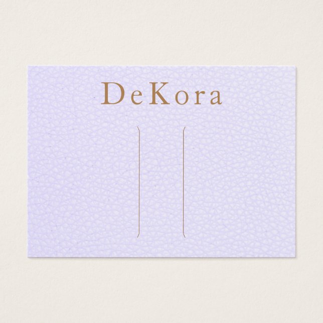 Lavender Leather Hair Clip Display Holder (Front)