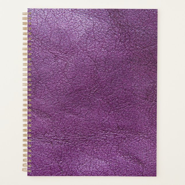 Lavender leather  planner (Front)