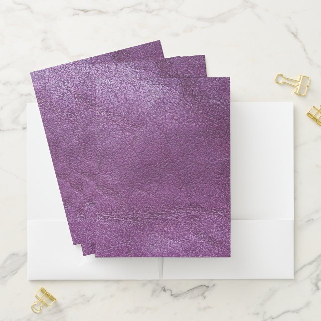 Lavender leather  pocket folder (In Situ)