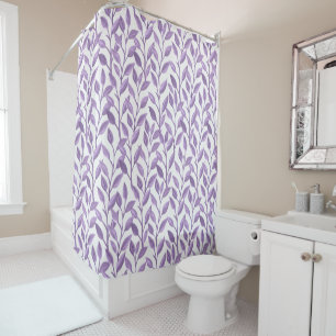 Lavender Leaves  Shower Curtain