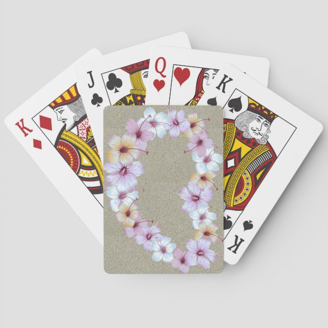 Lavender Lei Play Poker Cards (Back)