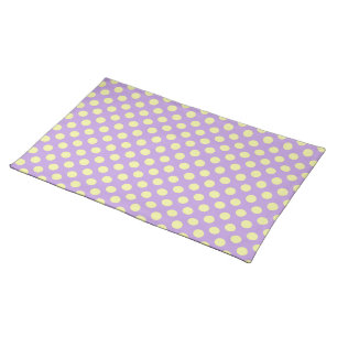 Lavender Lemon Polkadots Cloth Placemat