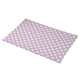 Lavender Lemon Polkadots Cloth Placemat