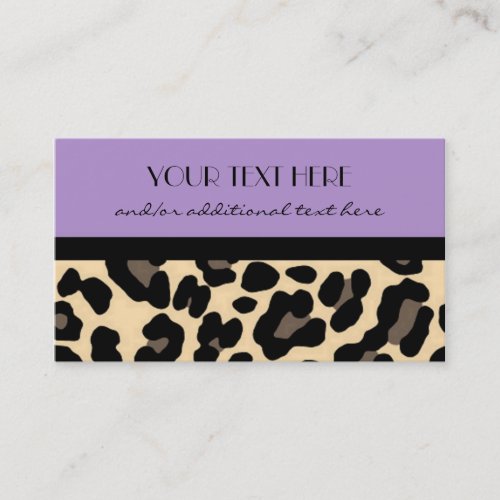 Lavender Leopard Business Card Template