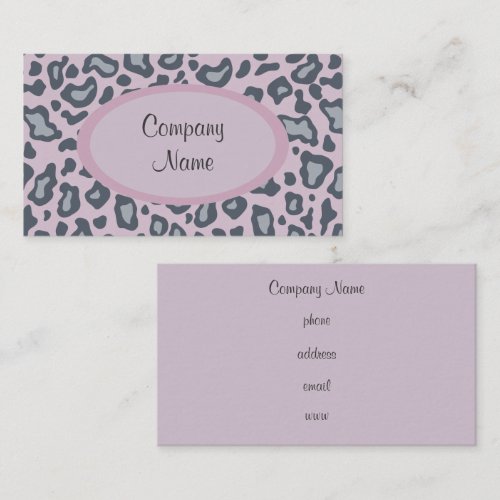 Lavender Leopard Print  Business Card