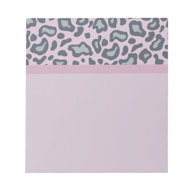 Lavender Leopard Print Notepad (Front)