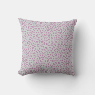 Lavender Leopard Print Throw Pillow