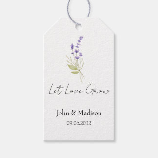 Lavender | Let love grow wedding seed Gift Tags