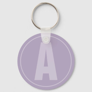 Lavender Letter Monogram Purple Initial Keychain