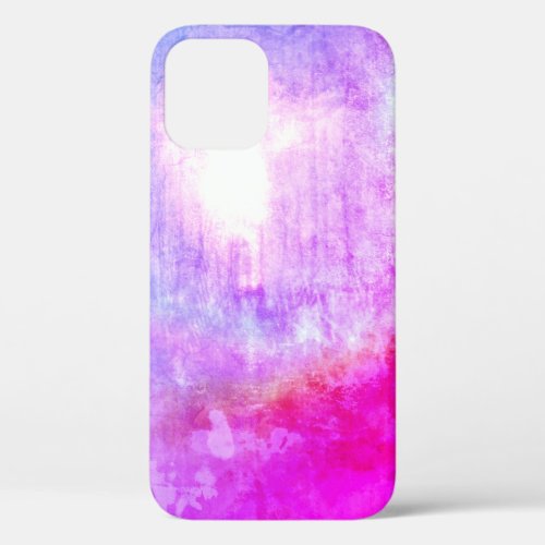 Lavender Light Purple Lilac Neon Pink Abstract iPhone 12 Pro Case