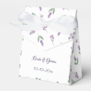 Lavender Lilac Floral Arch Wedding Favor Boxes