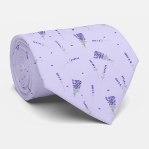 Lavender Lilac Floral Botanical Neck Tie