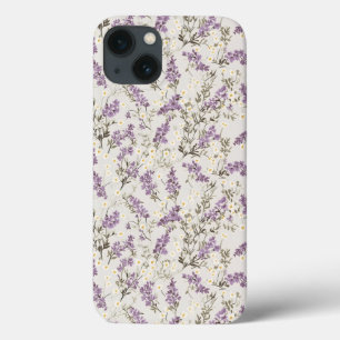 Lavender Lilac Flower Design iPhone 13 Case