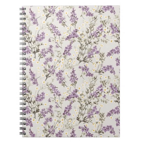 Lavender Lilac Flower Design Notebook