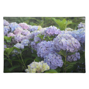 Lavender & Lilac Hortensia Hydrangea Flowers Cloth Placemat