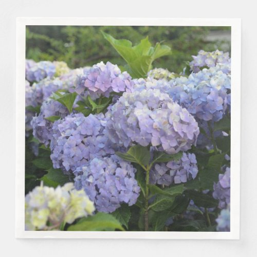 Lavender  Lilac Hortensia Hydrangea Flowers Paper Dinner Napkins