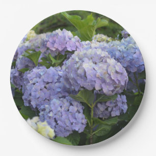 Lavender & Lilac Hortensia Hydrangea Flowers Paper Plates