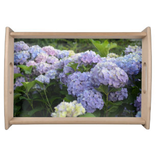 Lavender & Lilac Hortensia Hydrangea Flowers Serving Tray