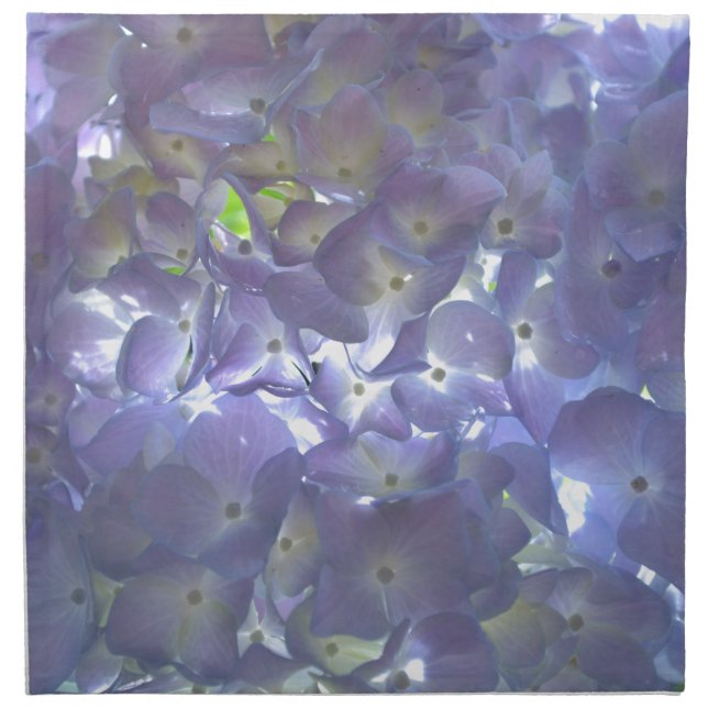 Lavender lilac Hydrangeas purple flowers  Napkin (Front)