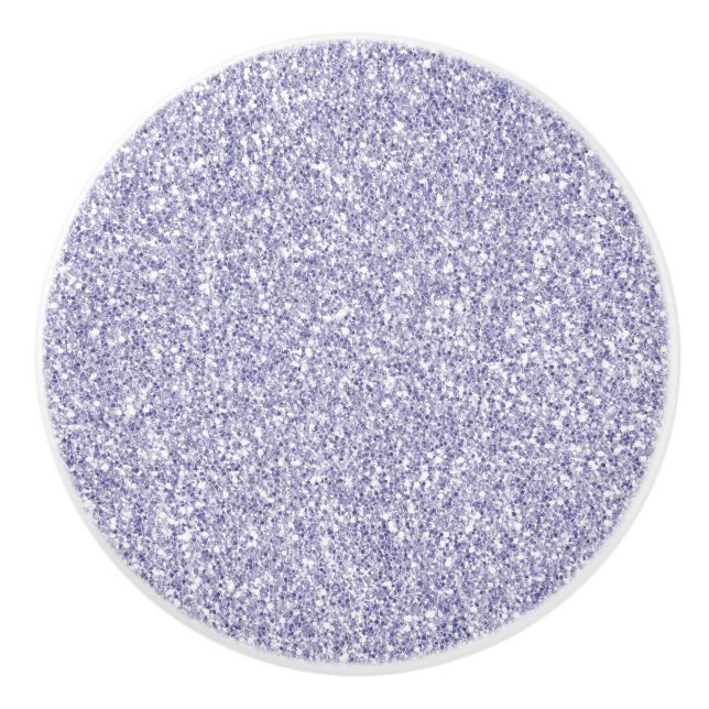Lavender Lilac Purple Glitter  Ceramic Knob (Front)