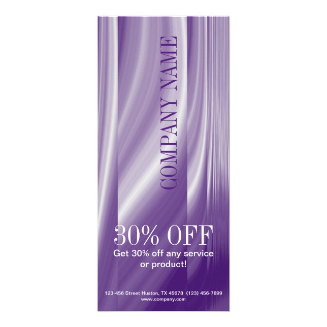 lavender lilac purple hair salon beauty SPA Rack Card (Front)