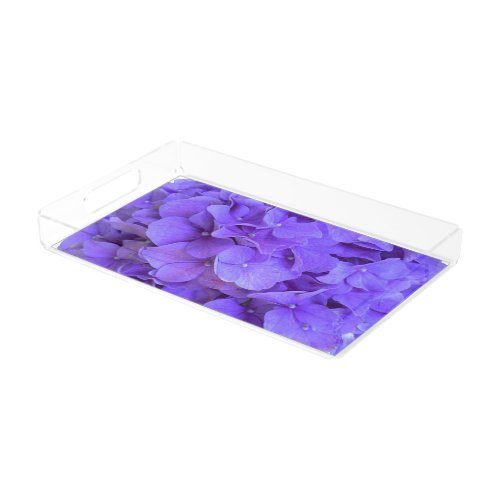 Lavender lilac purple Hydrangeas purple Flowers Acrylic Tray