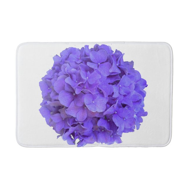 Lavender lilac purple Hydrangeas purple Flowers Bath Mat (Front)