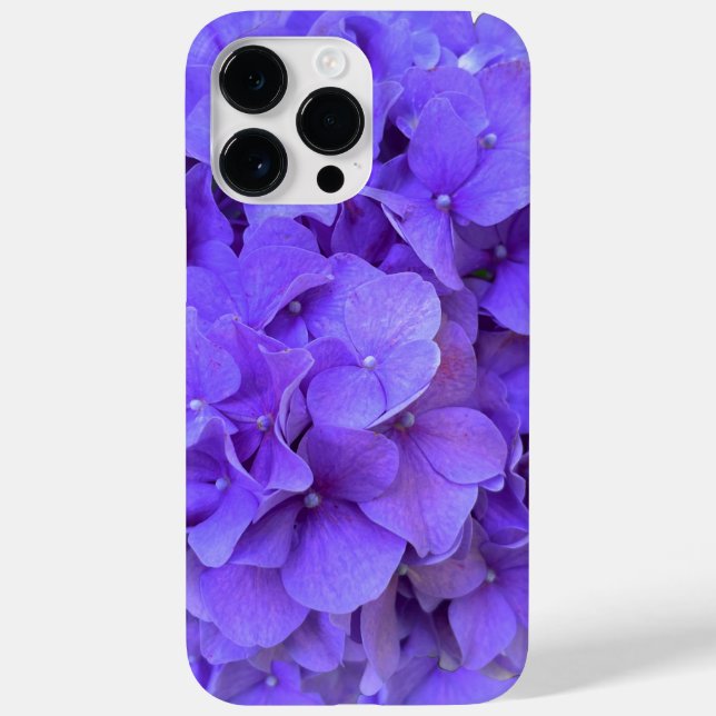 Lavender lilac purple Hydrangeas purple Flowers Case-Mate iPhone Case (Back)
