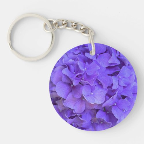 Lavender lilac purple Hydrangeas purple Flowers Keychain