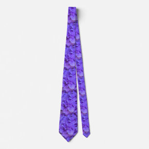 Lavender lilac purple Hydrangeas purple Flowers Neck Tie