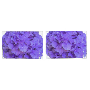 Lavender lilac purple Hydrangeas purple Flowers Pillow Case